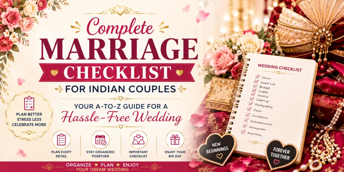 Complete Marriage Checklist for Indian Couples: Your A-to-Z Guide for a Hassle-Free Wedding